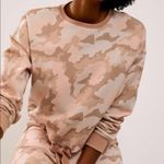 Anthropologie x The Upside Alena Drawstring Crew Sweatshirt Neutral & Pink NEW Size L Photo 9