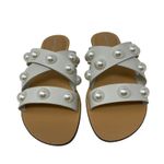 Marc Fisher  Bryte Pearl Slide Sandals in Ivory Bride Bridal Bachelorette 8M Photo 1