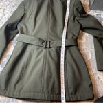 Michael Kors  Olive Green Belted Trenchcoat Jacket Photo 2