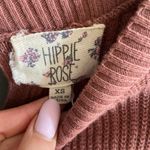 Hippie Rose Pink Sweater Open Back Photo 2