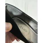 Kelly & Katie Woman’s  Black Suede 9m Open Toe Dress Heel Pump Photo 6