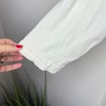 Johnny Was Ivory Embroidered V-Neck Cinch Waist Cotton Mini Dress Size Medium Photo 7