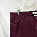 Lane Bryant  Plus Size 18 Jeans High Rise Stretch Skinny Burgundy Merlot 1782 Photo 4