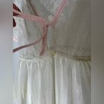 Vintage Suzy Star Cream Nylon With Lace Pink‎ Ribbon Trim Junior 11 Long Gown White Size undefined Photo 3