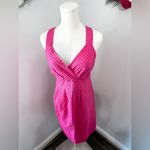 Motherhood  Maternity Pink Cotton Tie Summer Dress Criss Cross Back LG Photo 2