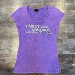 Harley Davidson Reel Brothers Wisconsin Women’s Purple Short Sleeve T Photo 0