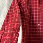 Van Heusen -Red and White Plaid Long Sleeve Button Down Shirt EUC Photo 4