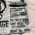 Balmain Victoria's Secret  Sleeveless Button Top Tank Tee Shirt Graffiti Photo 4