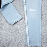 NYDJ Charlotte Relaxed Straight Leg Jeans Light Wash Blue Ripped Size 26 Photo 10