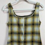 Popular Basics Yellow plaid mini dress Photo 4
