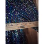 Amazing Lace  Oil Slick Sequin Tiered Babydoll Concert and Party Mini Dress XL Photo 6