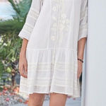 Sundance White Aleta Embroidered Mini Shift Dress Small Photo 0