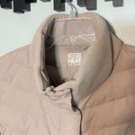 32 Degrees Heat Womens XL Mixed Media Puffer Jacket With Ribbed Sleeve Tan Photo 1