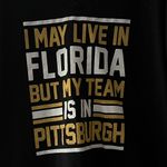 Black Graphic Florida Steeler Pirate Fam Tee with Gold and White Text Size 3X Photo 2