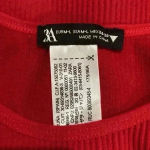 ZARA  stretchy red long sleeve cropped top in size medium/large Photo 2