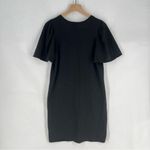 Nation Ltd Mallory Black Cotton V-Neck Flutter Sleeve Shift Dress Size M Photo 7