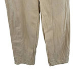 Vince High Rise Linen Cotton Crop Pants In Ginseng Khaki Tan Size 4 Photo 5
