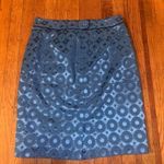 Maeve Antropologie  Sadie pencil skirt blue shimmery circles Photo 4