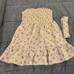 Storia green gingham floral embroidered dress Photo 2