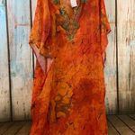 Soft Surroundings 🚫SOLD🚫 Orange Sheer Beaded Caftan or Swim Cover PL/PXL Photo 1