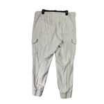 st. john's bay Jogger Womens Size XL Drawstring Linen Pants Pull Up Cream Photo 2