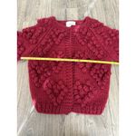 Chicwish  Knit your Love Cardigan chunky Sweater Crimson Red Wool Blend Med Photo 5