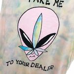 Unif HTF: new Δ Take Me To Your Dealer Δ Muscle Tee Δ Pastel Tie Dye Weed Alien Photo 6