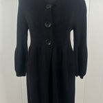 Vince women's Medium black wool blend button-up Long cardigan Puff Sleeve Photo 0