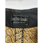 Laura Fisher Bonvallet Vintage Chenille Gold Black Textured Art to Wear Vest Size undefined Photo 8