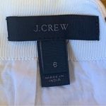 J.Crew  size 6 embroidered floral mini pencil cotton white navy skirt. Photo 1