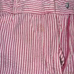 Lilly Pulitzer   Seersucker Pink and White Stripe High Waisted Shorts, Size 8 Photo 6