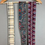 Vintage 70s Chessa Davis Belt Set of 3 Belts Retro Tie Fabric Women Floral Plaid Blue Photo 13