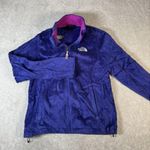 The North Face  Jacket Womens Medium Purple Pink Fleece Full Zip Outdoors flaw*** Photo 4