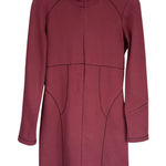 Athleta  Maroon Dress Fitted Full Zip Mock Neck Activewear Athleisure‎ Womens Photo 0