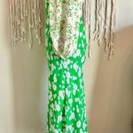 Rixo Daisy Long Sleeve Midi Floral Swing Dress Green Size 0 Photo 1