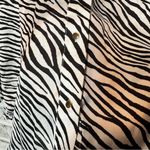 ZARA ‎ Black and White Button Down Shirt with Notched Collar Photo 1