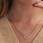 Kendra Scott Ari Heart Silver CZ Pendant Necklace 3g. Photo 1