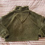 Free People Movement Green Fuzzy Quarter Zip Size XS Photo 3