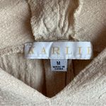 Karlie  Tan V-Neck Short Sleeve Blouse Photo 2