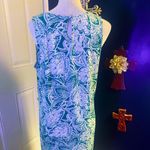 Loft  Green and White Midi Dress with Elegant Design Photo 4