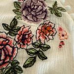 Floral Embroidered Cream Jumpsuit Pink Photo 3