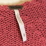 Free People ‎ Women's Shadow Stripe Mesh Hoodie Tunic in Washed Red Size Small Photo 4