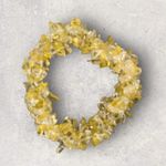 Natural Citrine Nuggets Gemstone Interwoven Double Strand Elastic Bracelet OSFM Yellow Photo 3