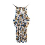 J for Justify ‎ Floral Romper Halter Keyhole Sleeveless White Blue Yellow L NWOT Photo 1