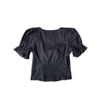 1. State  Women's Puff Sleeve Cinched Front Sweetheart Top In Black Photo 7