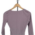 Everlane  Long-Sleeve V-Neck Bodysuit T-Shirt Dusty Lavender size Small NWT Photo 6