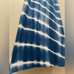 Caution to the Wind Blue & White Tie Dye Off-the-Shoulder Fitted Maxi Dress - M Photo 8