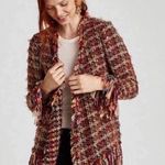 ZARA 3 x $99  women’s open front fringe cardigan XS Nwt Photo 0