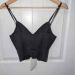 COS NWT  Wool Blend Ribbed Bralette Women's  Medium Charcoal Photo 1