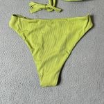 Womens Juniors Swimsuit XL Lime Green Front Keyhole Ring Ribbed 2 Piece NEW Size undefined Photo 5